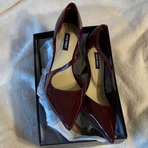 Nine West Dark Red Patent Heels